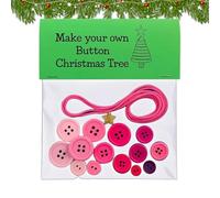 DIY Button Snow Ornament Kit, Fun Christmas Buttons Crafts Making Set With Bonhomme de neige/Père Noël/Ange, DIY Christmas Button Ornament Making Set, Tree Hanging Decorations, Window Ornaments