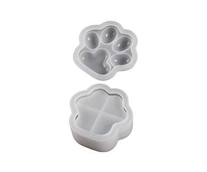 DIY Cat Paw Shaped Container Moule en silicone époxy 3D DIY Boîte de rangement Moules Artisanat Fabrication de bijoux Livraisons Boîte de rangement pour les moules de pattes de chat