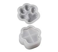 DIY Cat Paw Shaped Container Moules En Silicone Moule En Résine Époxy 3D DIY Boîte Rangement Moules Artisanat Fabrication Bijoux Fournitures Boîte Rangement Pour Pattes Chat Moules