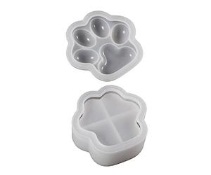 DIY Cat Paw Shaped Container Moules En Silicone Moule En Résine Époxy 3D DIY Boîte Rangement Moules Artisanat Fabrication Bijoux Fournitures Boîte Rangement Pour Pattes Chat Moules