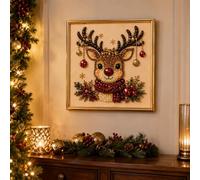 DIY Christmas Pearl Diamond Painting Art Kit with Frame (B,7.87*7.87IN)