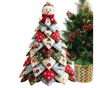 DIY Christmas Tree Kit - 3D Quilting Fabric Craft Set | Festive Holiday Patterns | Handmade Tabletop Christmas Tree Decoration And Creative Sewing Project For Holiday Decor