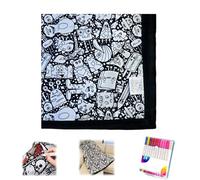 DIY Coloring Blanket with Markers - Color Your Own Blankets,Fuzzy Velvet Creative Personalized Art Project,Washable Soft Cozy for Family Activity, Arts & Crafts Bedroom Decor (F)