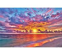 DIY Coucher soleil Peinture Diamant,5D Diamant Painting Adultes,Broderie Diamant Painting Kit Complet,Puzzle Diamant Strass Point de Croix,pour Accueil Décor Noël Diamond Art Painting 40x60cm HS-1621