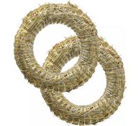 DIY Couronne de paille ébauche 40/8cm Couronne de porte Couronne de l'Avent 2p