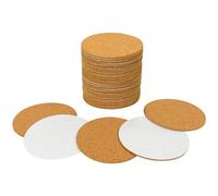 DIY Craft Essentials Lot de 40 feuilles rondes autocollantes en liège 8,9 cm pour dessous de verre et protection