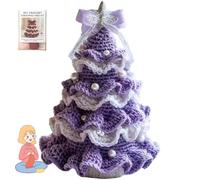 diy crochet christmas tree kit handmade holiday decoration set,Beginner Crochet DIY Christmas Tree Kit,Craft Kit with Yarn, Hook,Beads & Instructions,Best Gift for Friends and Family-G