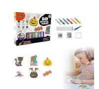DIY Crystal Paint Arts and Crafts Set,DIY Diamond Painting Kits for Kids, Painting Keychains Kit for Girls Crafts, Art Painting Keychains Kits for Gift, Christmas Ornament (D)