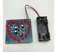 DIY Cœur LED Kit de construction 18 pièces Clignotant Soudure DIY Cœur LED | 18 LED rouges, design en forme de cœur, clignotement continu, idéal pour les débutants, instructions étape par étape
