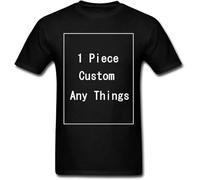 DIY Custom Men T-Shirts Fashion Design Male Tops Tees Company Print 100% Cotton Tshirt Letter Gift T Shirts Black Manches Courtes(X-Large)