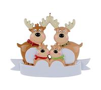 DIY DéCor De NoëL,Personnalisé Famille NoëL Arbre Ornement De Renne Arbre De NoëL DéCor De Boules,Mignonne DéCorations Petit Cerf Cadeaux d'hiver,Pendentif PèRe NoëL Et Bonhomme De Neige