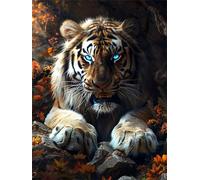 DIY Diamond Painting Adulte Animal 60x90 cm Diamant Painting Kit Complet pour Adulte Débutants, 5D Tigre Peinture Diamant Activité Manuelle Paint by Numbers pour Tableau Decoration Murale FG-515
