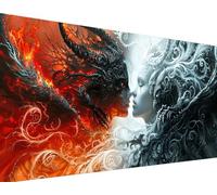 DIY Diamond Painting Adulte, Diamond Painting DéMon 5D Peinture Diamant Ange Diamond-Painting Enfant Broderie Diamant Kit Complet, Loisirs Créatifs Adultes Point de Croix, Home Decor 40x80cm R-9