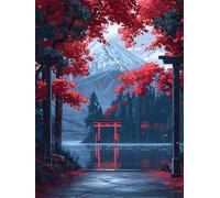 DIY Diamond Painting Adulte Japon 90x120 cm Diamant Painting Kit Complet pour Adulte Débutants, 5D Paysage Peinture Diamant Activité Manuelle Paint by Numbers pour Tableau Decoration Murale FG-503