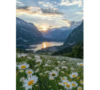 DIY Diamond Painting Adulte Nature 60x90 cm Diamant Painting Kit Complet pour Adulte Débutants, 5D Mer de fleurs Peinture Diamant Activité Manuelle Paint by Numbers pour Tableau Decoration FG-711