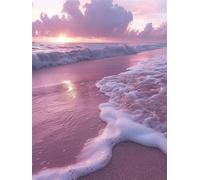 DIY Diamond Painting Adulte Plage 60x90 cm Diamant Painting Kit Complet pour Adulte Débutants, 5D Nuage Peinture Diamant Activité Manuelle Paint by Numbers pour Tableau Decoration Murale FG-449