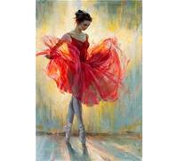 DIY Diamond Painting Adultes, Peinture Diamant Danseuse ballet Broderie Diamant Kits Complet, 5D Puzzle Diamond Art Strass Point de Croix, Pour Noel La Décoration Murale De La Maison 40x50cm HS-732