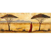 DIY Diamond Painting Afrique Diamond Painting Adulte, Paysage Peinture Diamant 5D 175x70cm avec Accessoires, Broderie Diamant Point de Croix Activité Manuelle pour Decoration Chambre Cadeau xg-302