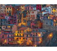 DIY Diamond Painting Architecture 60x80cm Peinture Diamant Adulte 5D Village de pêcheurs Diamant Painting Kit Complet, Cristal Point de Croix Broderie Diamond pour Decoration Murale Maison yc-762