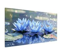 DIY Diamond Painting Fleur, Diamond Painting Adulte Enfant Lotus, 5D Peinture Diamant Adulte Kit, Point de Croix Activite Manuelle Kit pour Decoration Chambre Automne, Cadeau Femme 180x80cm G-64