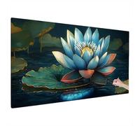 DIY Diamond Painting Fleur, Diamond Painting Adulte Enfant Lotus, 5D Peinture Diamant Adulte Kit, Point de Croix Activite Manuelle Kit pour Decoration Chambre Automne, Cadeau Femme 180x80cm X-26