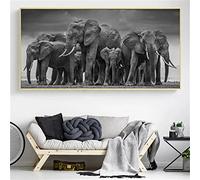 DIY Diamond Painting Kit Complet, Éléphant d'Afrique 5D Peinture Diamant Kit Complet Adulte Enfants Cristal Strass Point De Croix Broderie Diamant Art Craft Pour Home Décor Murale Round Drill 50x100cm