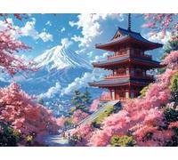 DIY Diamond Painting Kit, Fleur De PêChe De Tambour 5D Cristal Mosaïque art de Broderie pour Les, Convient Enfants Adultes, Décoration Murale, Cadeau pour Les Femmes 70x90cm YN4N-187