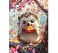 DIY Diamond Painting Kits, Animaux HéRissons 5D Entièrement Diamant Cristal Point de Croix Peinture，Pour la Décoration de Chambre à Coucher, Home Wall Decor, Femme Gifts 100x200cm P5CL-77