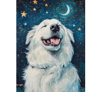 DIY Diamond Painting Kits, Cheveux D'Or Blanc 5D Entièrement Diamant Cristal Point de Croix Peinture，Pour la Décoration de Chambre à Coucher, Salon, Bureau, Home Wall Decor, Femme Gifts 20x40cm P5CL13