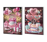 DIY Diamond Painting Notebook - 2pcs 50 Pages A5 No Lines Diamond Painting Journal Notebook, for Adults Home Office Student Gift for Birthdays or School Fun
