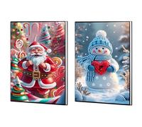 DIY Diamond Painting Notebook - 2pcs 50 Pages A5 No Lines Diamond Painting Journal Notebook, for Adults Home Office Student Gift for Birthdays or School Fun