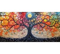 DIY Diamond Painting paysage, Diamond Painting Adulte Enfant Arbre, 5D Peinture Diamant Adulte Kit, Point de Croix Activite Manuelle Kit pour Decoration Noel Chambre, Cadeau Femme 20 x 40 CM Z-1194