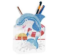 DIY Diamond Painting Porte-stylo Ornements Dauphin Porte-crayon Ornements de bureau