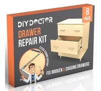 DIY Doctor Kit de réparation de tiroirs (8 Pack) - Renforts et supports pour réparer les tiroirs de cuisine et de chambre