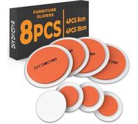 DIY Doctor Patins de Glissement Deluxe (8 Pack) - Déplace-Meubles pour Tapis et sols en Bois - Glisseurs pour Objets Lourds