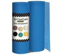 DIY Doctor sous Tapis Antidérapant - 2 Rouleaux 190 x 30cm Anti Derapant Tapis - Antidérapant Tapis pour Sols Stratifiés - Antiderapant Tapis pour Carrelage - Doublure de tiroir d'étagère - Bleu