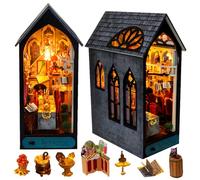 DIY Dollhouse Booknook Booknook Insert Decor DIY Book Nook Kit DIY Book Nook Puzzle 3D en Bois avec éclairage LED Serre-Livres Insert en Bois Serre-Livres Modélisme