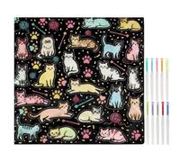 DIY Doodle Art Fleece Throw Blanket - 145x120cm Washable Coloring Cover, Cute Creative Activity Blanket | For Living Room Bedroom Sofa Bed Office Dorm Kids Adults Use, Art Blankets, Throw Creative