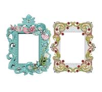 DIY Dot Diamond Photo Frame Diamond Art Peinture Fleur Acrylique Décoration de la Maison Cadre Photo Cadre Photo Affichage de Table Famille Amis Cadeau de Mariage (Diamant Point Simple Côté) #16-2PC