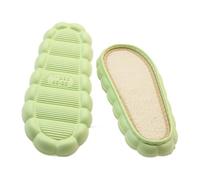 Diy Double-Line Sole Upgraded Handmade Crocheted Slipper Cotton Sole Non-Slip Warm Lightweight Hook Shoe Soles(Green,46-47)