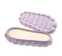 Diy Double-Line Sole Upgraded Handmade Crocheted Slipper Cotton Sole Non-Slip Warm Lightweight Hook Shoe Soles(Purple,40-41)