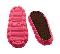 Diy Double-Line Sole Upgraded Handmade Crocheted Slipper Cotton Sole Non-Slip Warm Lightweight Hook Shoe Soles(Red,36-37)