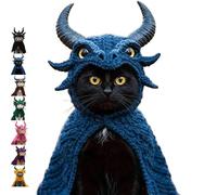 DIY Dragon Cat Hoodie Set, Cute Dragon Cosplay Clothes for Pets, Christmas Halloween Costume Clothes for Puppy Kitten Small Medium Dogs Cats (Blue)