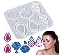 DIY Earring Pendant Molds - Silicone| Resin Casting Mold Set | Epoxy Jewelry Earring Pendant Keychain Craft Molds, Easy Release DIY Accessories Mold | For Handmade Jewelry Creative Resin Art Use
