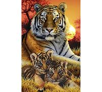 DIY en bois puzzle geant bois adulte Tigre bête 1000 pieces Décor de tigre cadeau maison tigres paysage familial Image de décor de chambre cadeaux de Noël