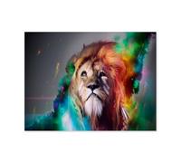 DIY en Papier Puzzle Adulte 1000 Pieces，Lion animé Abstrait，Image de décor de Chambre Cadeaux de Noël（50x70cm）-H47