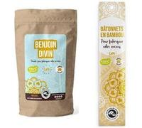 DIY encens - 100 Bâtonnets nus en bambou + Poudre Benjoin Divin G