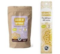 DIY encens - 100 Bâtonnets nus en bambou + Poudre Cœur de Myrrhe G