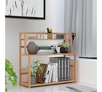 DIY Étagère Livre Bureau Bibliothèque Organisateur De Bureau À Poser - Table D'ordinateur En Bois Étagère De Rangement, Organiseur De Rangement Multifonction, Présentoir De Livres Ouvert(60*23*58cm)