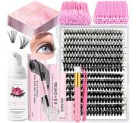 Diy Eyelash Extension Kit 280 Lashes 30+40d 12-18 Mm With Lash Bond And Seal,Lash Remover,Shampoo Lash,Cleaning Brush Eyelash Brush Applicator Eyelash Tweezers